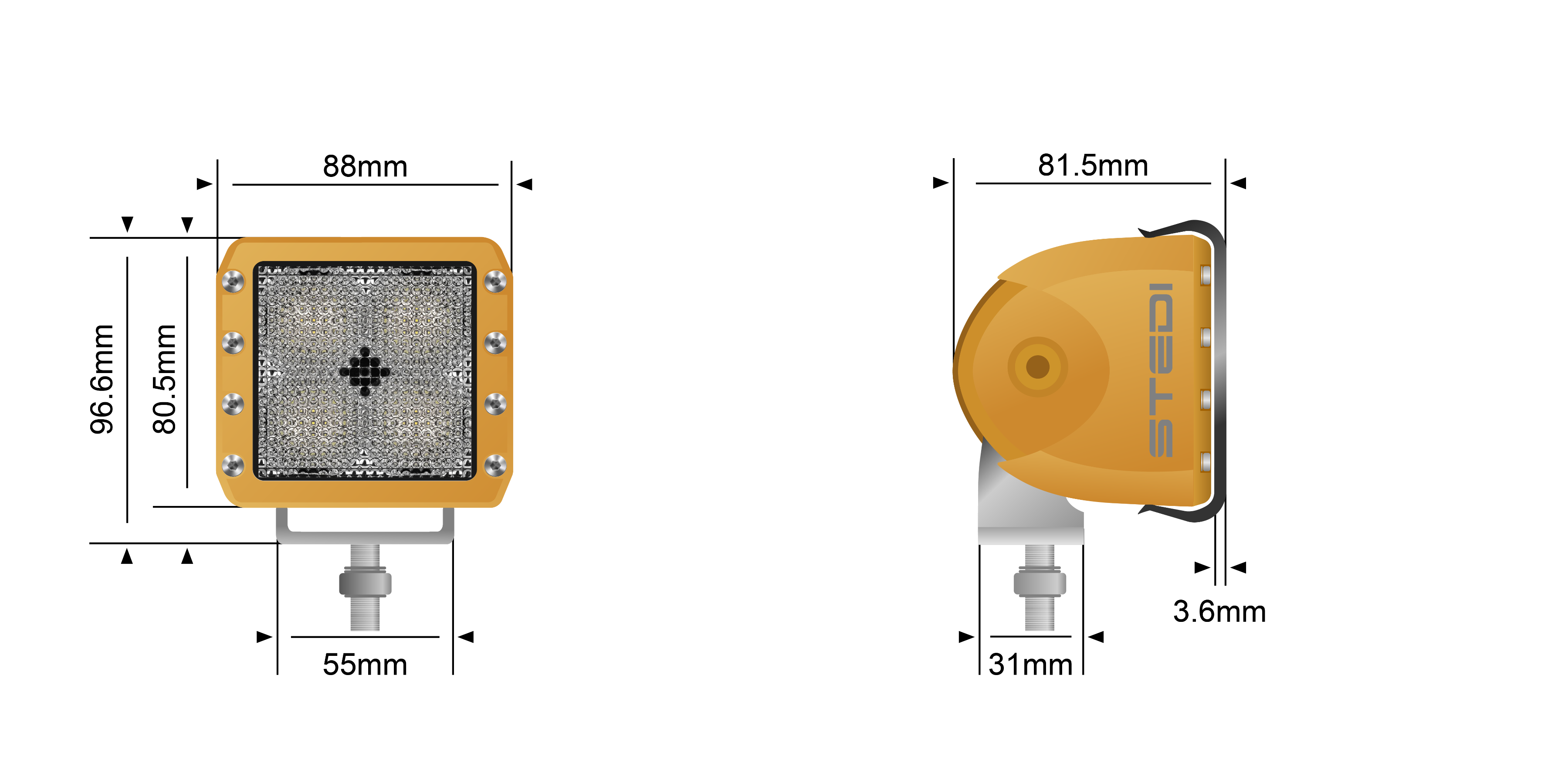 STEDI Industrial C-4 LED Light | Diffuse